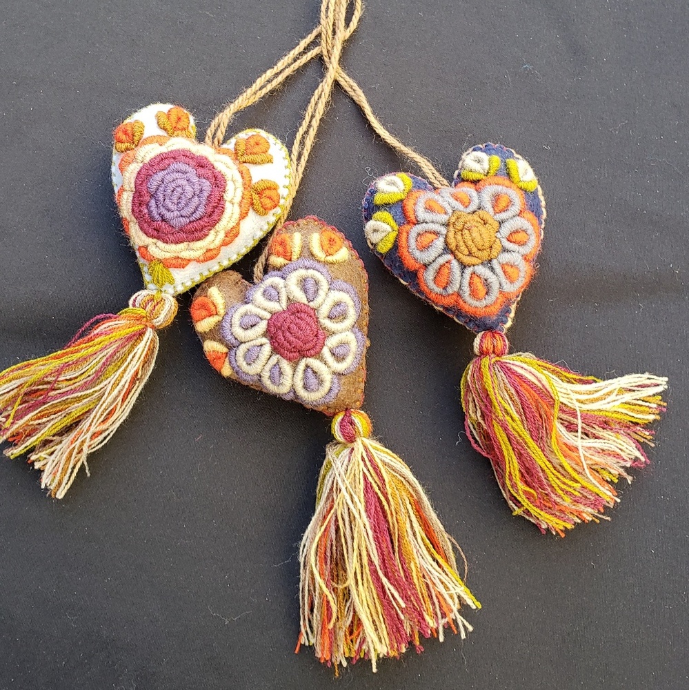 Hand stitched ornament/accent fling-SOLD - Picture 1 of 4
